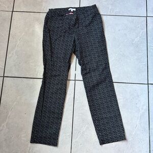 Dalia Black and White Textured Pants